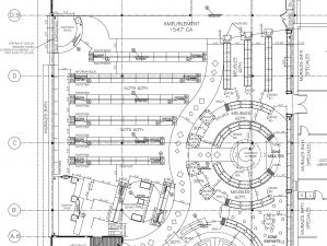 Plan d'aménagement de la Librairie, St-Jean-Sur-Richelieu 
